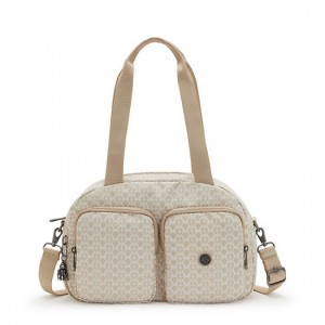 Beige Kipling Cool Defea Classic Printed Shoulder Bags | ZTQEFY-607