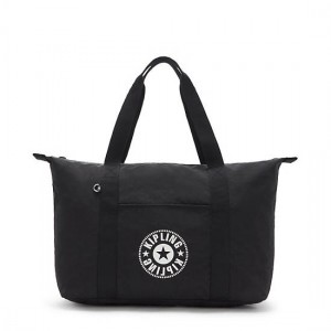 Black Kipling Art Medium Lite Tote Bags | QJXHOC-619