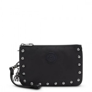 Black Kipling Creativity Extra Large Metallic Wristlet Bags | RQLFXD-862