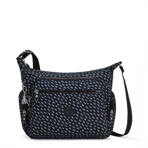 Black Kipling Gabbie Printed Crossbody Bags | CJOUFV-135