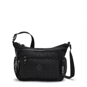 Black Kipling Gabbie Small Printed Crossbody Bags | NVLHPE-698