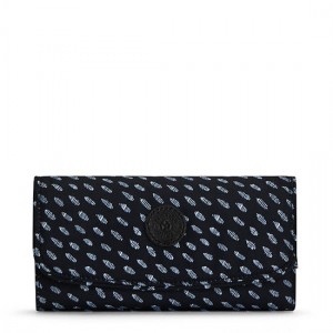 Black Kipling Money Land Printed Snap Wallet Handbag | VNJOBS-435