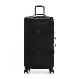 Black Kipling Spontaneous Large Rolling Suitcases | MRXLVP-296