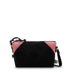 Black Pink Kipling Art Extra Small Crossbody Bags | EHRQTC-523