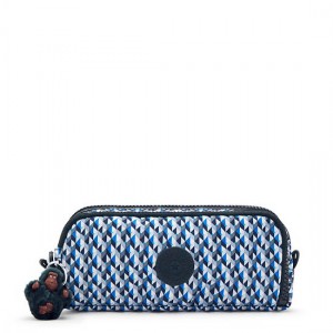 Blue Kipling Gitroy Classic Printed Pencil Case Bags | FQIJWK-619