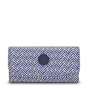 Blue Kipling Money Land Printed Snap Wallet Wallets | PBNEOJ-426