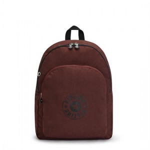 Burgundy Kipling Curtis Large 17" Backpack Laptop Bags | HPURYJ-823