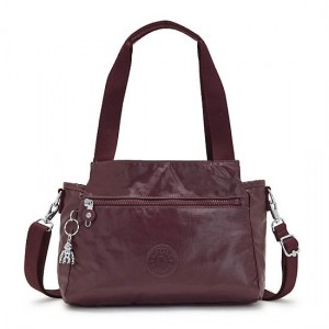 Burgundy Kipling Elysia Metallic Shoulder Bags | VNFIOR-397