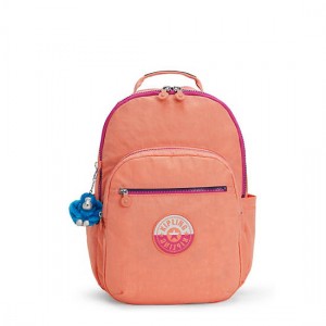 Coral Kipling Seoul Large Seoul 15" Laptop Backpacks | FMOAQT-716