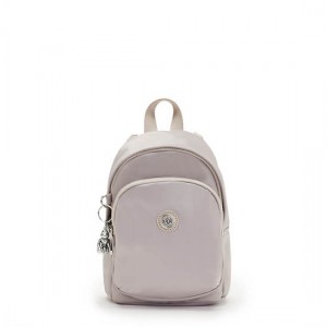 Cream Kipling Delia Compact Metallic Convertible Backpacks | ODCZIL-695