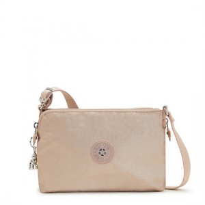 Gold Metal Kipling Boyd Metallic Crossbody Bags | VKYBMP-096