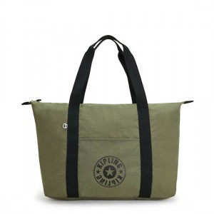 Green Kipling Art Medium Lite Tote Bags | ZTXBKS-267