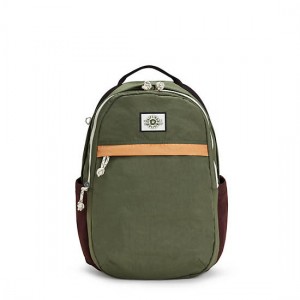 Green Kipling Xavi 15" Backpack Laptop Bags | OCFXHG-459