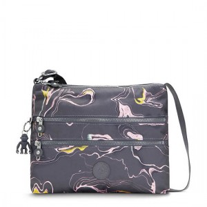 Grey Kipling Alvar Printed Crossbody Bags | YVZXJP-107