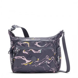 Grey Kipling Gabbie Printed Crossbody Bags | RVIOUT-267