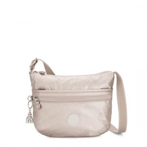 Metal Kipling Arto Small Metallic Crossbody Bags | ANFVHQ-369