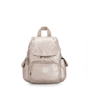 Metal Kipling City Pack Mini Metallic Backpacks | DNOTZH-147