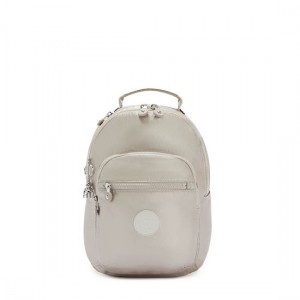 Metal Kipling Seoul Small Metallic Tablet Backpacks | FMKGCD-894