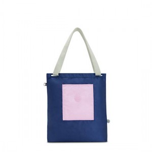 Navy AZURE Kipling Annas Tote Bags | SPQNBT-092