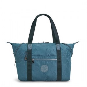 Navy Grey Kipling Art Medium Fashion Tote Bags | INUJQA-765