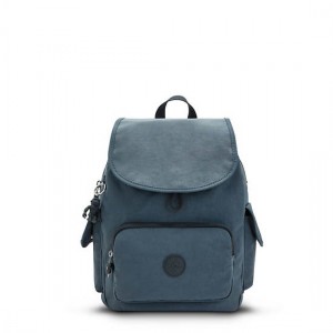 Navy Grey Kipling City Pack Small Backpacks | QOBMIW-726