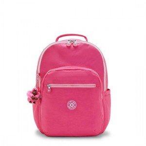 Pink Kipling Seoul Large 15" Laptop Backpacks | XFHGMY-742