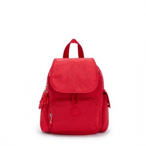 Red Dark Red Kipling City Pack Mini Backpacks | LJFITX-078