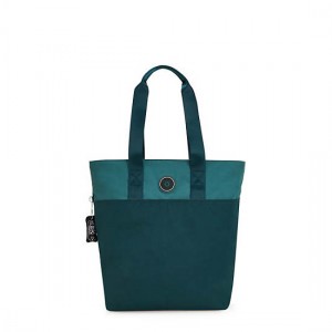 Turquoise Kipling Hanifa 15" Tote Bag Laptop Bags | LJDFZI-738