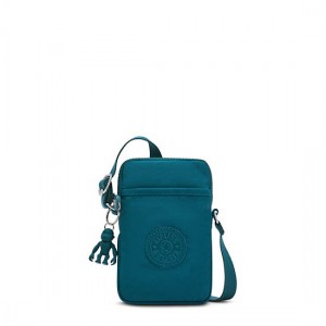 Turquoise Kipling Tally Crossbody Phone Bag | DATCJS-748