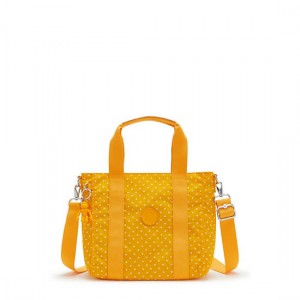 Yellow Kipling Asseni Mini Printed Tote Bags | YOQVTN-591