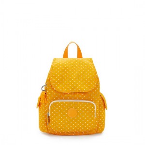 Yellow Kipling City Pack Mini Printed Backpacks | RDQFWE-652