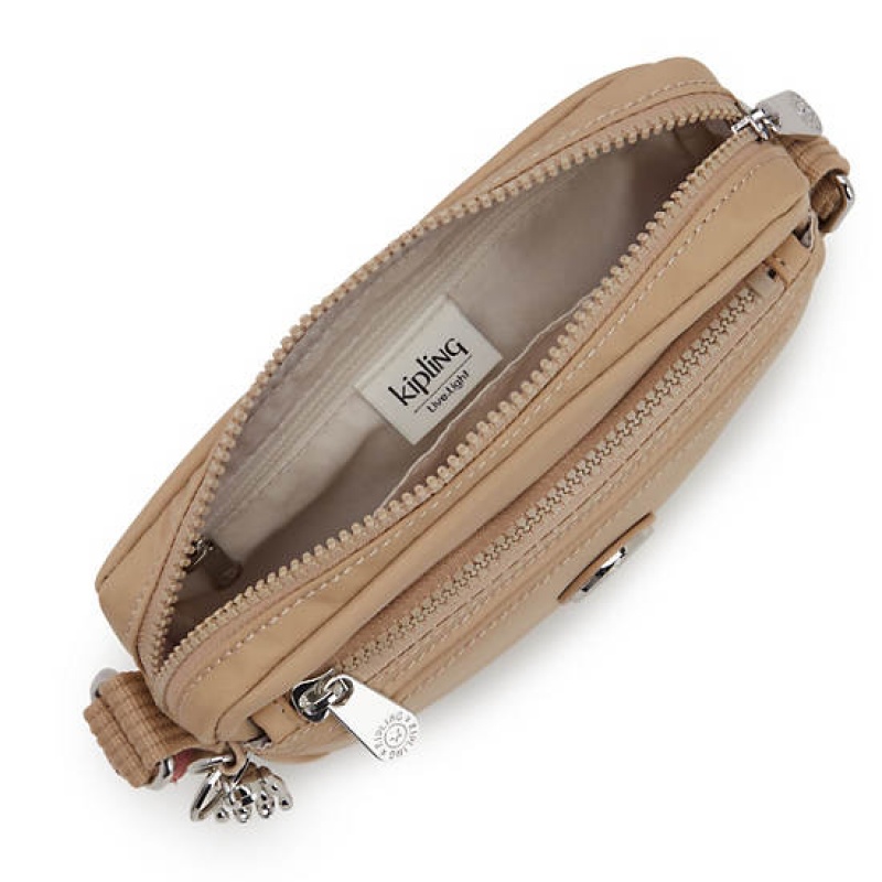 Beige Kipling Abanu Slim Crossbody Bags | THFOES-289