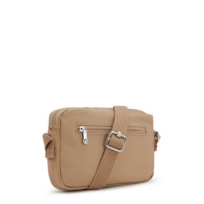 Beige Kipling Abanu Slim Crossbody Bags | THFOES-289