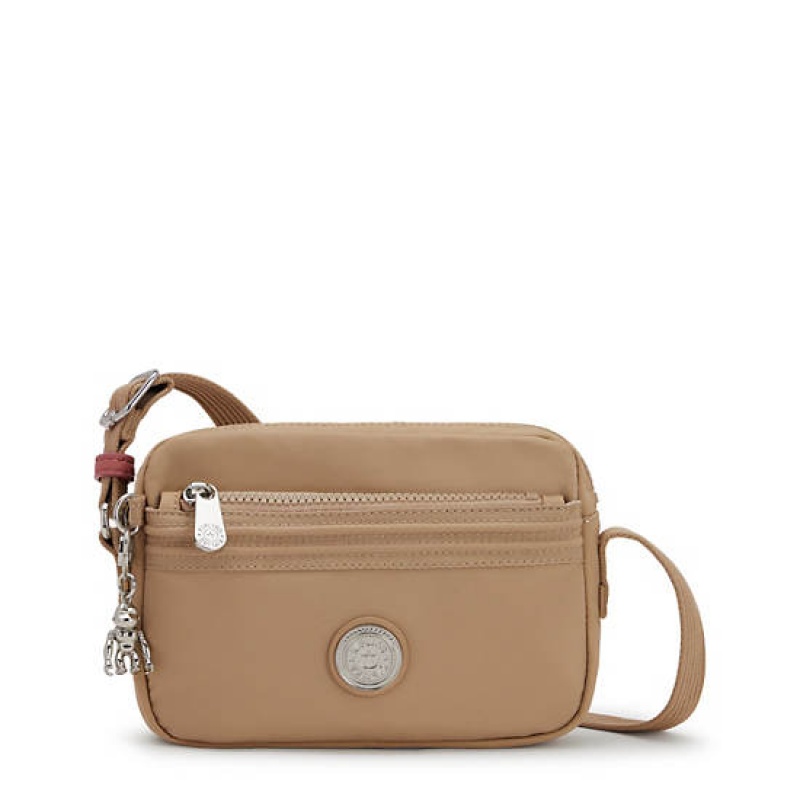 Beige Kipling Abanu Slim Crossbody Bags | THFOES-289