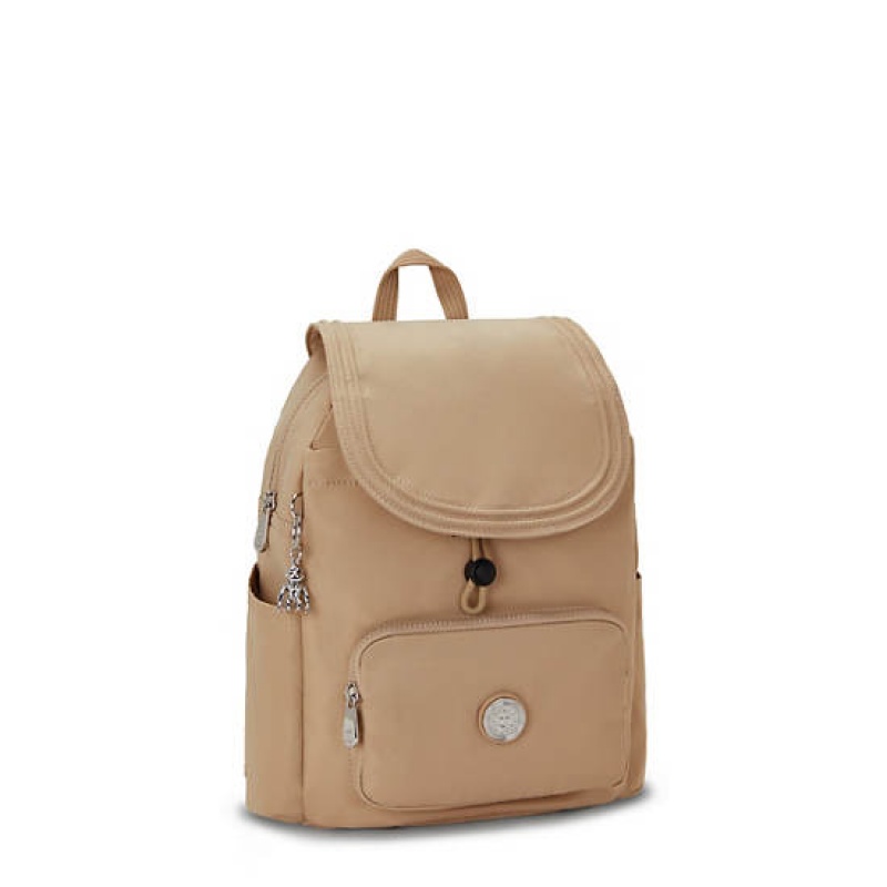 Beige Kipling City Pack Small Backpacks | NZCJAY-259