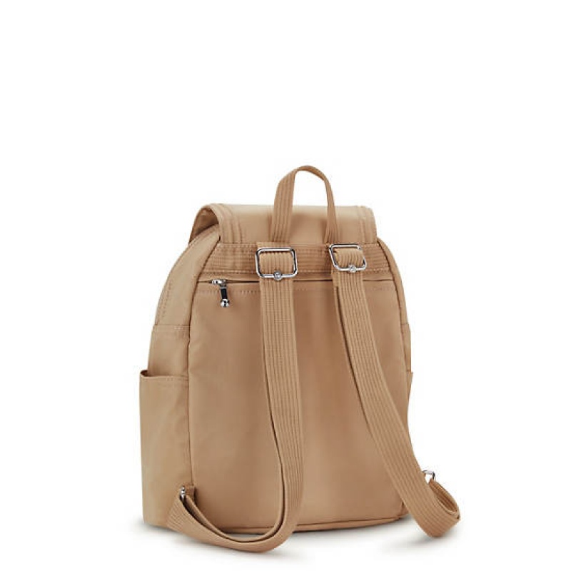 Beige Kipling City Pack Small Backpacks | NZCJAY-259