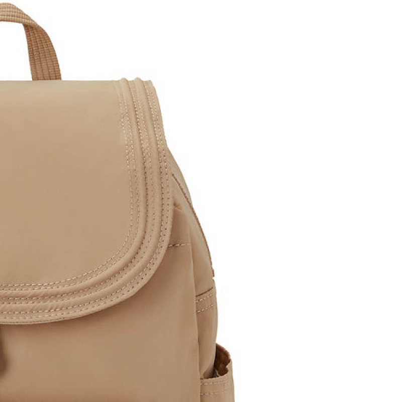 Beige Kipling City Pack Small Backpacks | NZCJAY-259