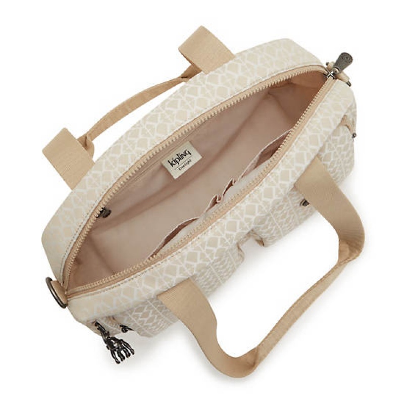 Beige Kipling Cool Defea Classic Printed Shoulder Bags | ZTQEFY-607