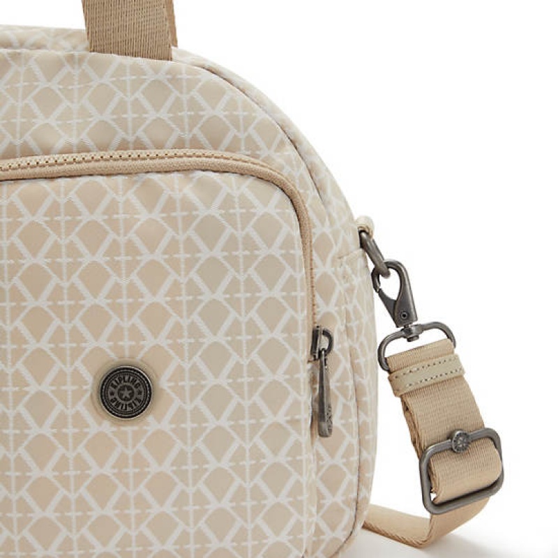 Beige Kipling Cool Defea Classic Printed Shoulder Bags | ZTQEFY-607