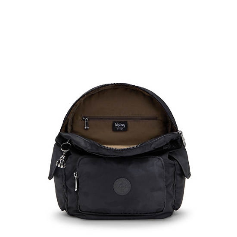 Black Camo Kipling City Pack Small Classic Backpacks | PEJFLK-132