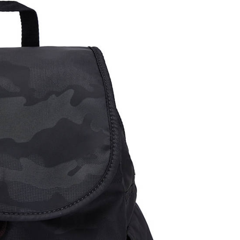 Black Camo Kipling City Pack Small Classic Backpacks | PEJFLK-132