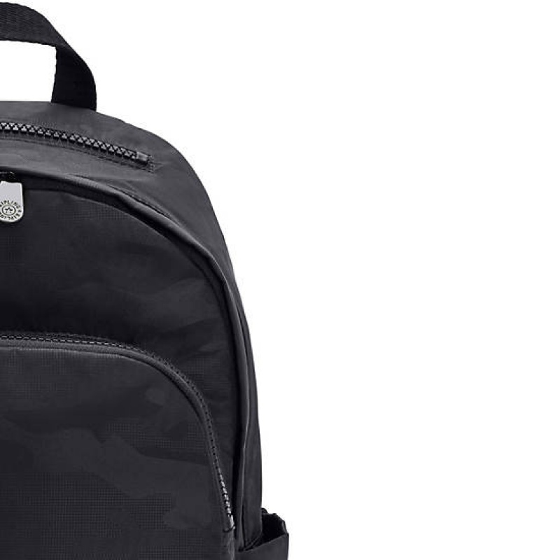 Black Camo Kipling Delia Backpacks | XVPWEL-054