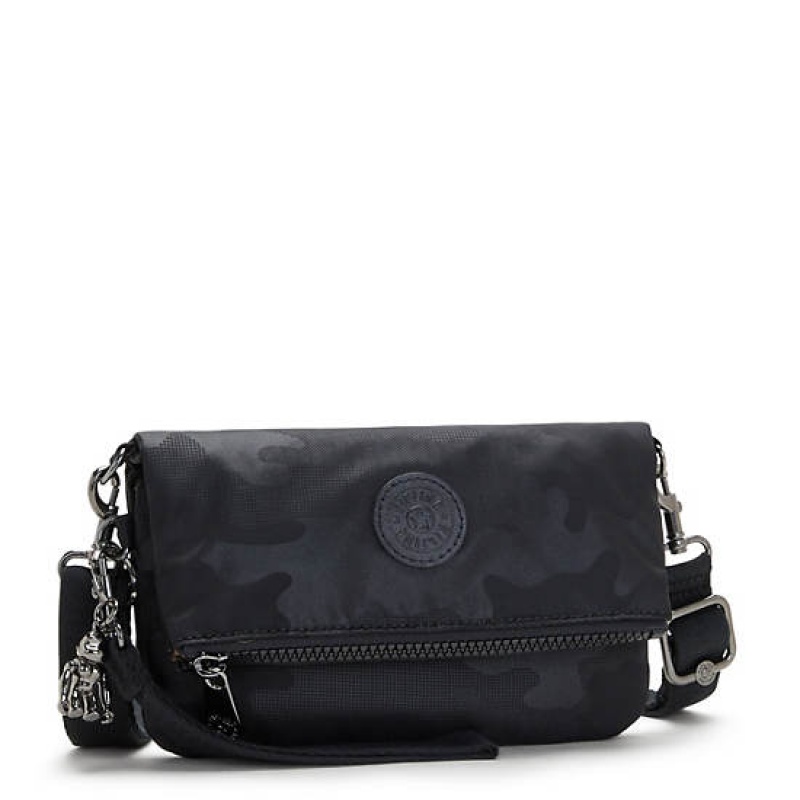 Black Camo Kipling Lynne 3-in-1 Convertible Crossbody Bags | CLRGON-459