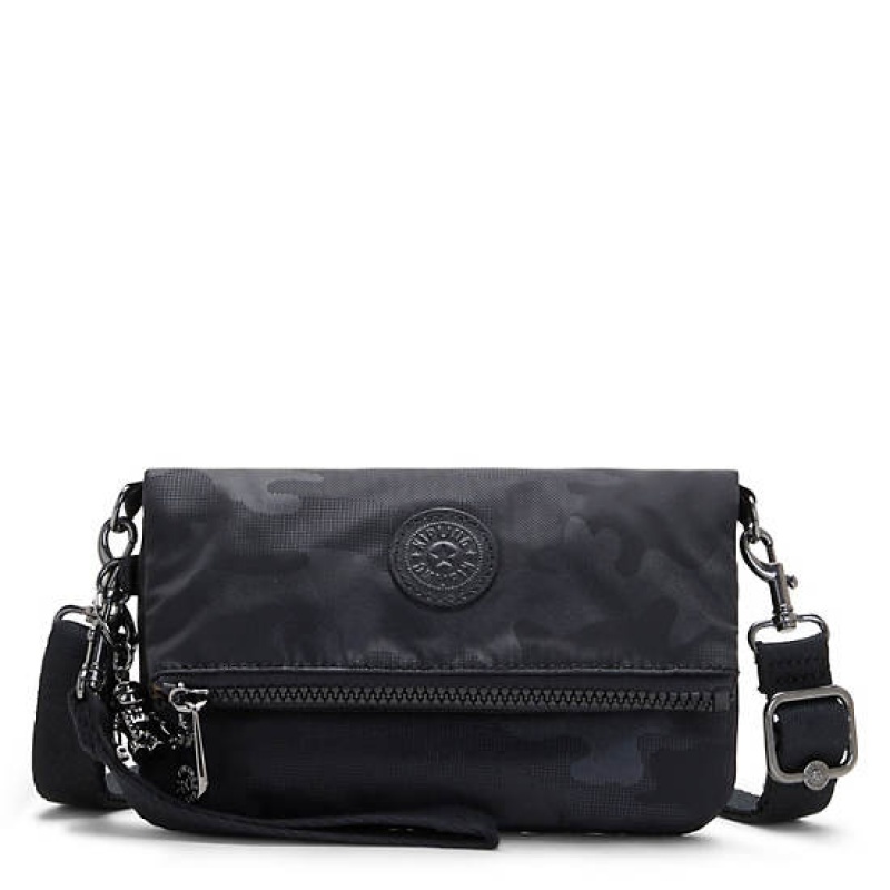 Black Camo Kipling Lynne 3-in-1 Convertible Crossbody Bags | CLRGON-459