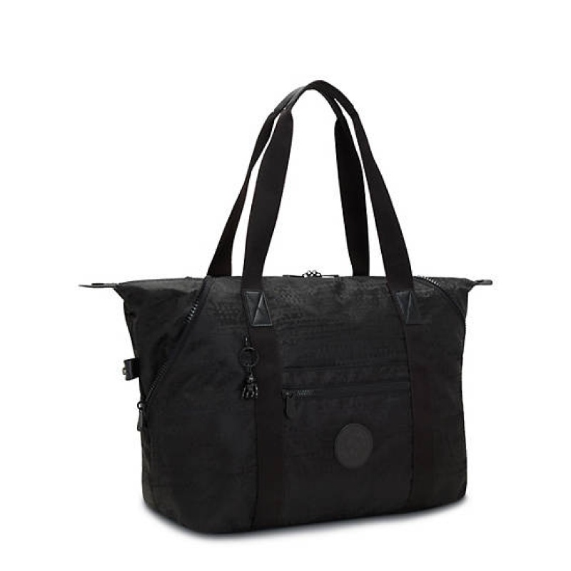 Black Kipling Art Medium Tote Bags | EIZVGO-506