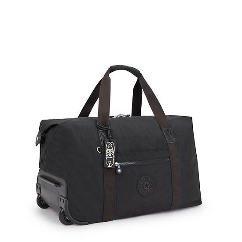 Black Kipling Art on Wheels Rolling Tote Bags | ASQIXM-641