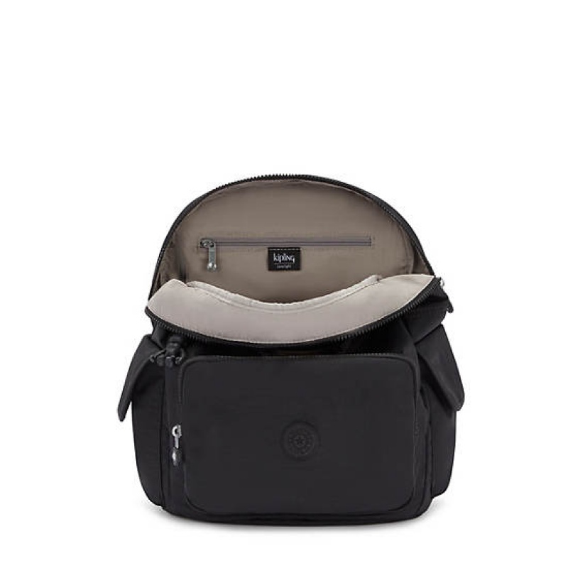 Black Kipling City Pack Backpacks | RXIHFD-345