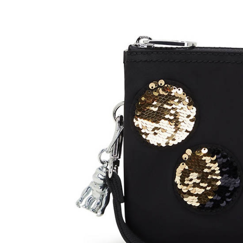 Black Kipling Creativity Extra Large Metallic Wristlet Bags | PXWOIH-157