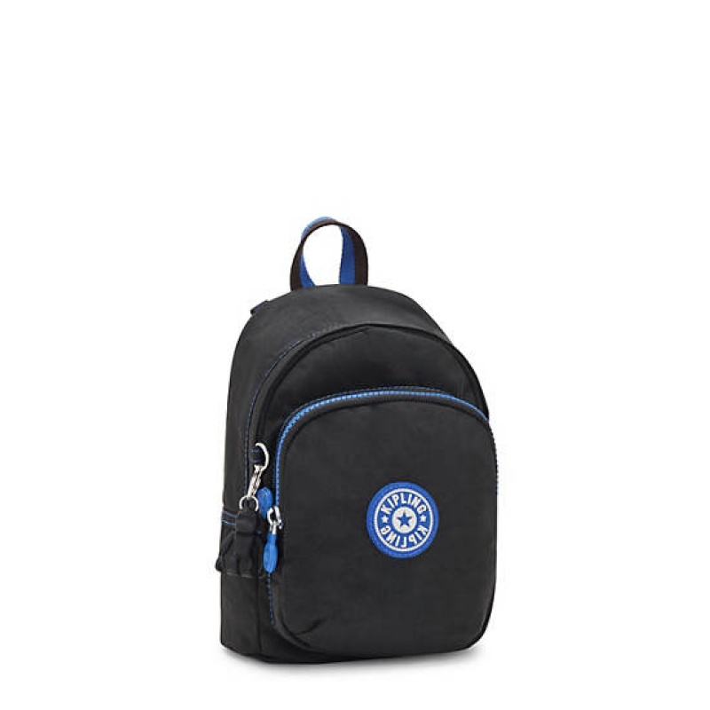 Black Kipling Delia Compact Convertible Backpacks | BDHNZT-392