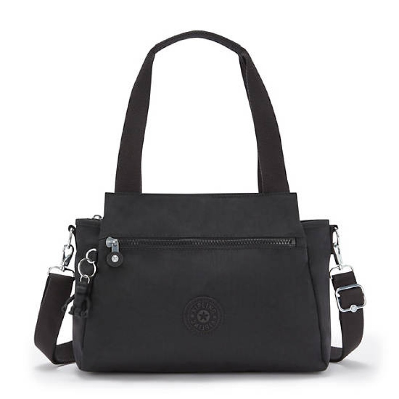 Black Kipling Elysia Shoulder Bags | XGOMKE-809